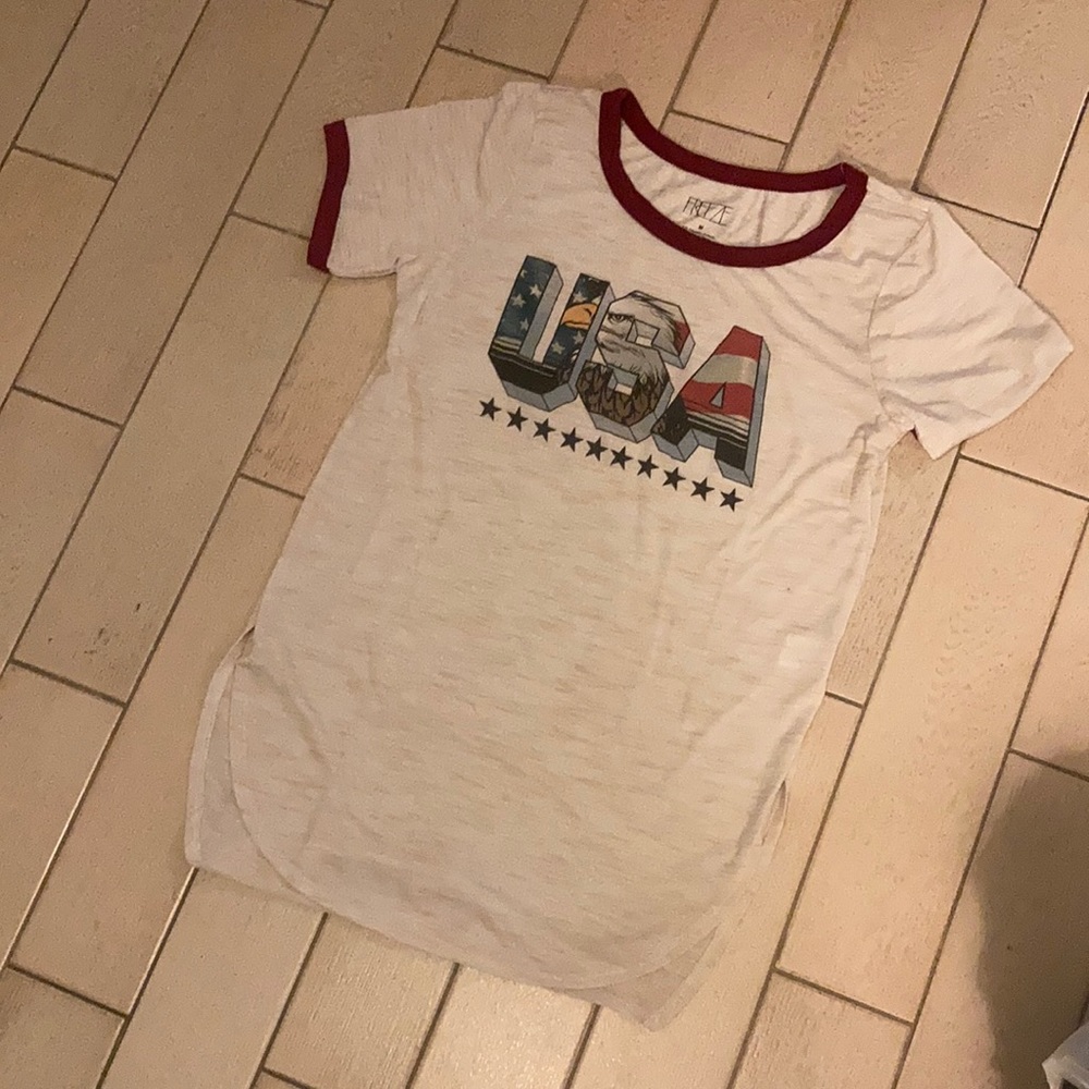 USA T-Shirt Graphic Tee Women's M